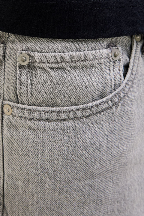 Jack & Jones Alex Baggy Fit Shorts 331 Grey Denim
