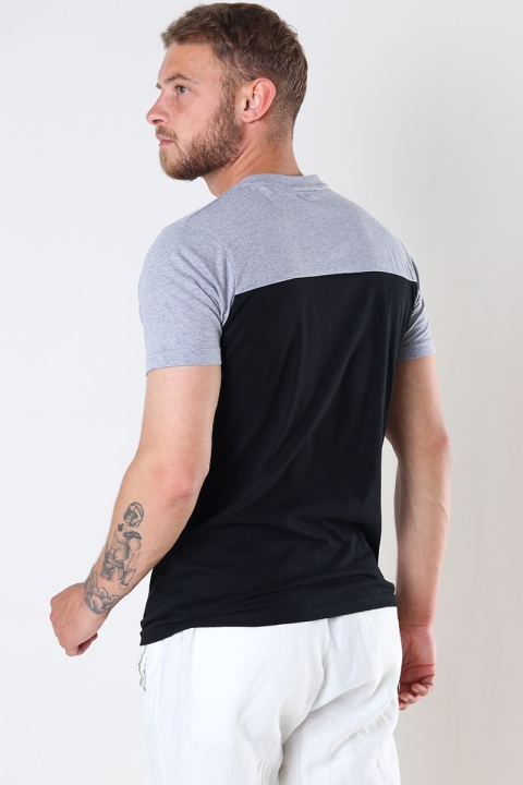 Jack & Jones JJEDAN BLOCKING TEE SS O-NECK Black