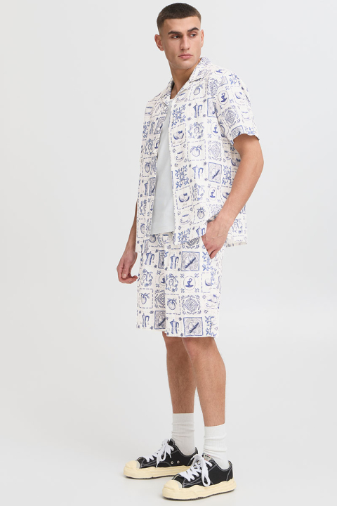 Solid Liam Elast Aop Shorts Insignia Blue