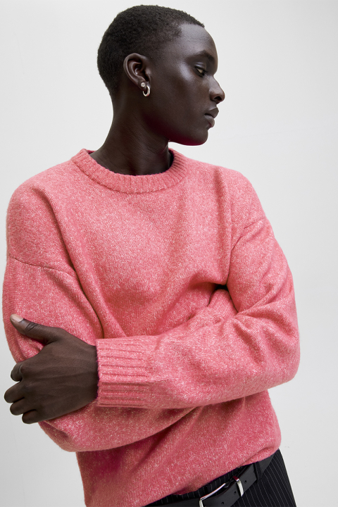 Jack & Jones Soho Ollie Knit Crew Neck Fuchsia Rose