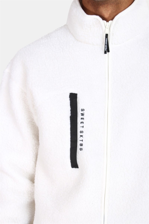 Sweet SKTBS Sherpa Zip Sweatshirts Off White