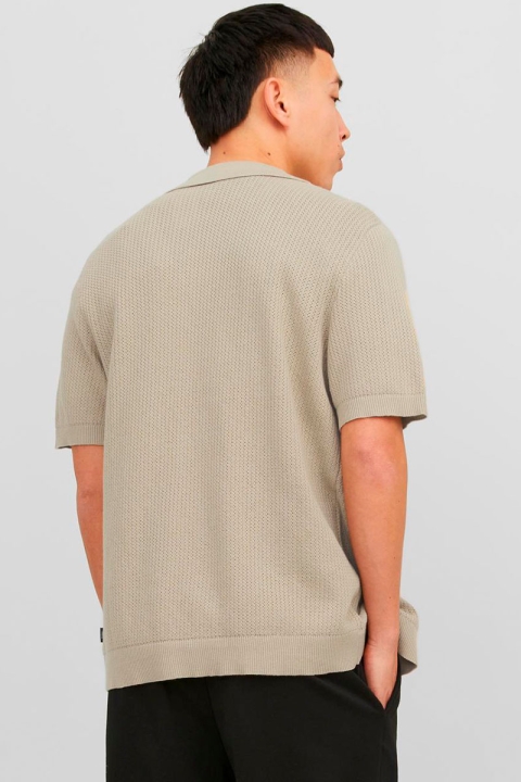 Jack & Jones JPRBLAWOODY KNIT POLO White Pepper