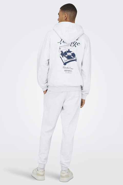 ONLY & SONS Ceres Chill Oversize Hoodie Sweatt Super Light Grey Melange