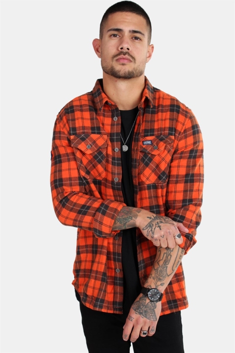 Superdry Rookie Ridge Hemd Broken Twill Orange