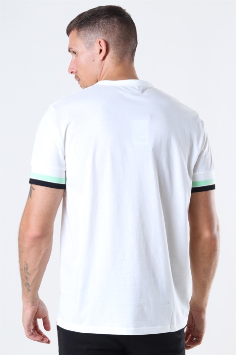 Fred Perry Bold Tipped T-Hemd Snow White