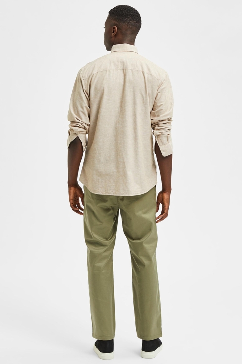 Selected SLHSLIMNEW-LINEN Hemd LS W NOOS Kelp