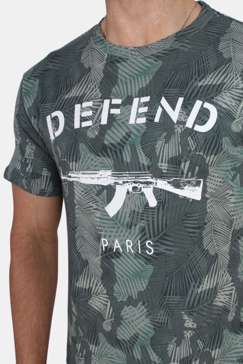 Defend Paris Paris T-Hemd Camo Palmier