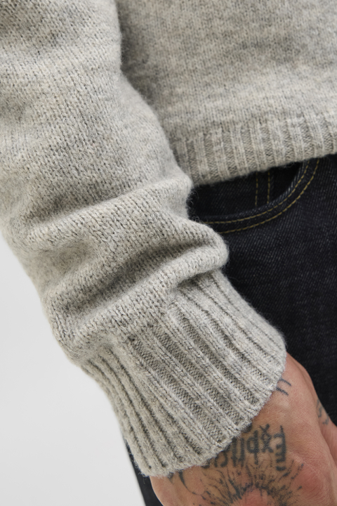 Jack & Jones Soho Ollie Knit Crew Neck Light Grey Melange