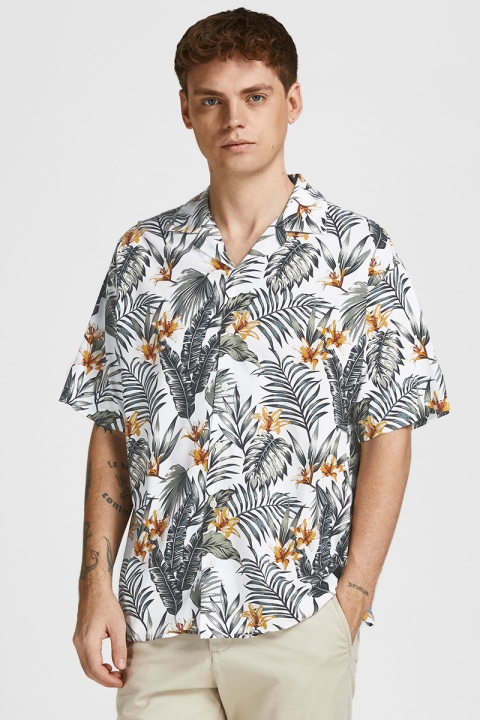 Jack & Jones JPRBLATROPIC RESORT Hemd S/S RELAX SN White