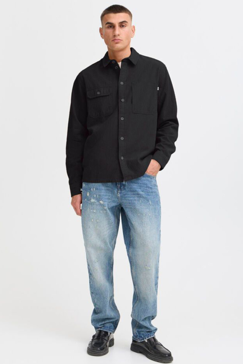 Solid Roux Hemd True Black