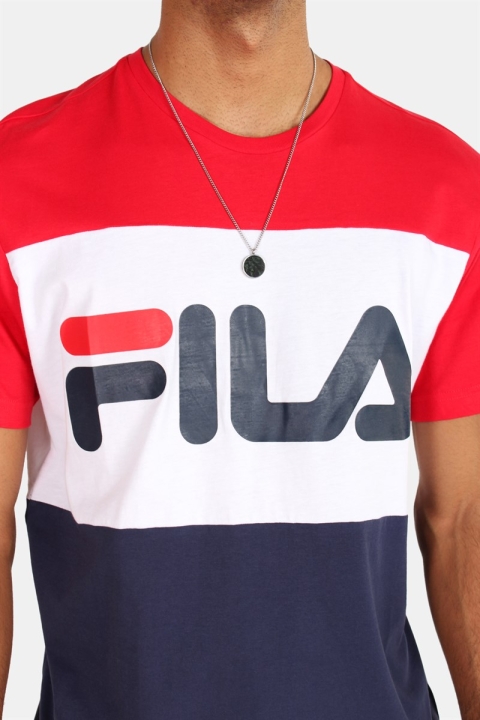 Fila Men Day T-Hemd Black Iris/Bright White/True Red