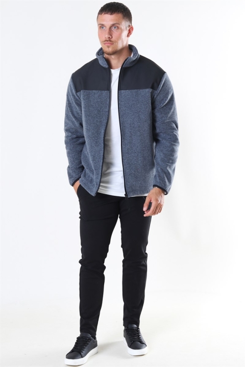 Rains Fleece Zip Puller Jacke Grey Melange