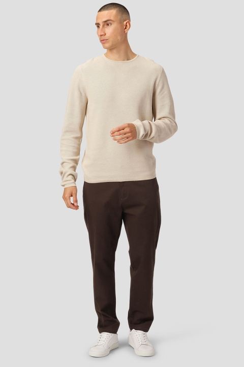 Clean Cut Copenhagen Lauritz Crew Knit Ecru Melange