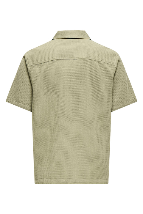ONLY & SONS Bertil Waffle SS Resort Hemd Twill