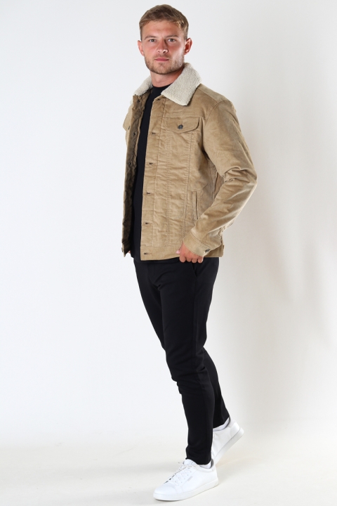 Jack & Jones JJIALVIN JJSHERPA CORDUROY AKM SN Kelp