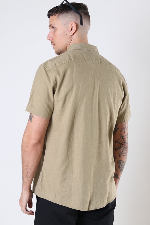 Solid Allan SS Linen Hemd Sand