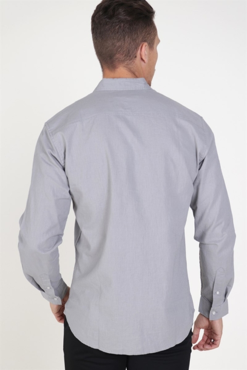 Clean Cut Copenhagen Cotton Linen Hemd Light Grey