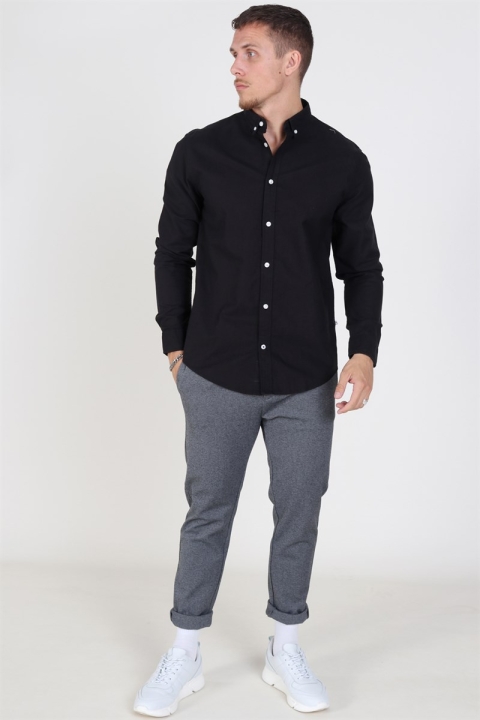 Kronstadt Johan Oxford Washed Hemd Black