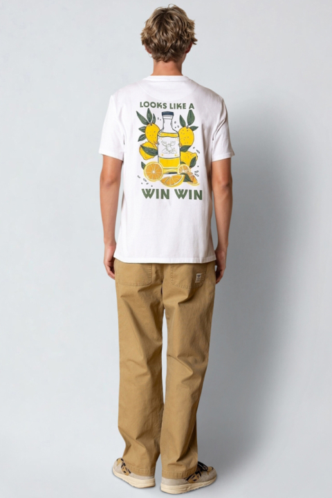 Fat Moose Win Win T-Hemd White