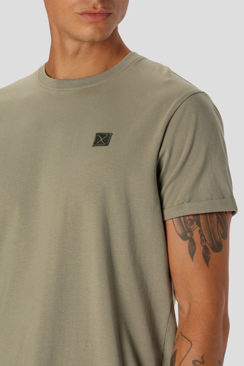 Clean Cut Copenhagen Basic Organic Tee Dusty Green Melangé