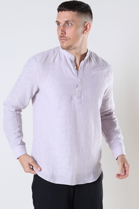 ONLY & SONS CAIDEN HALF PLACKET LINEN Hemd Nirvana