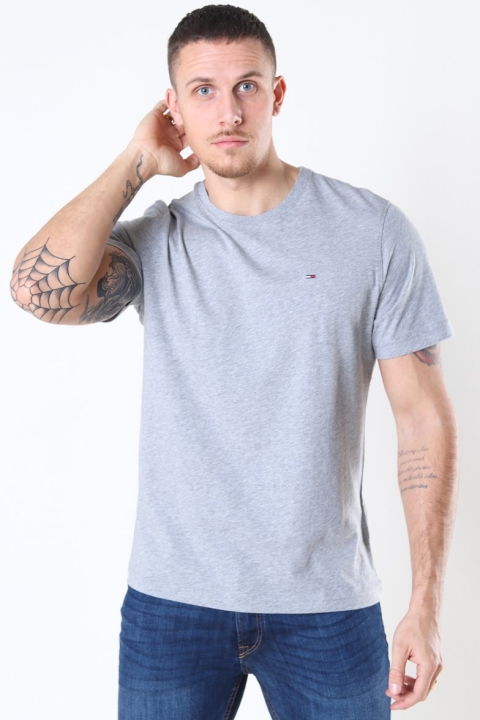 Tommy Jeans Original Jersey T-Hemd Lt Grey HTR