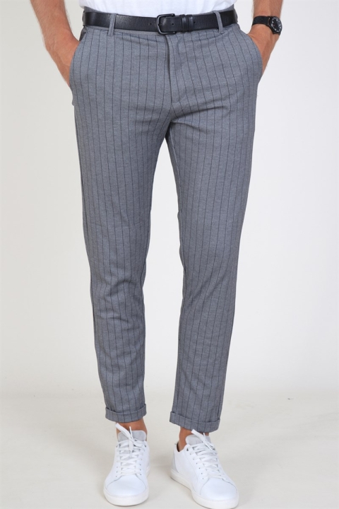 Lindbergh Chino Pants Stripes Grey Mix