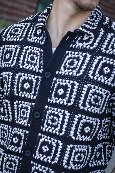 ONLY & SONS Bart Relax SS Knit Hemd Black