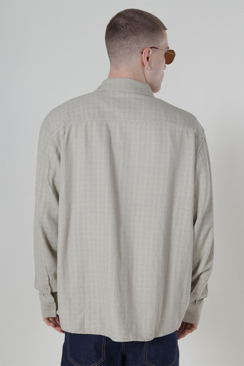 ONLY & SONS Latham LS Linen Structure Hemd Silver Lining