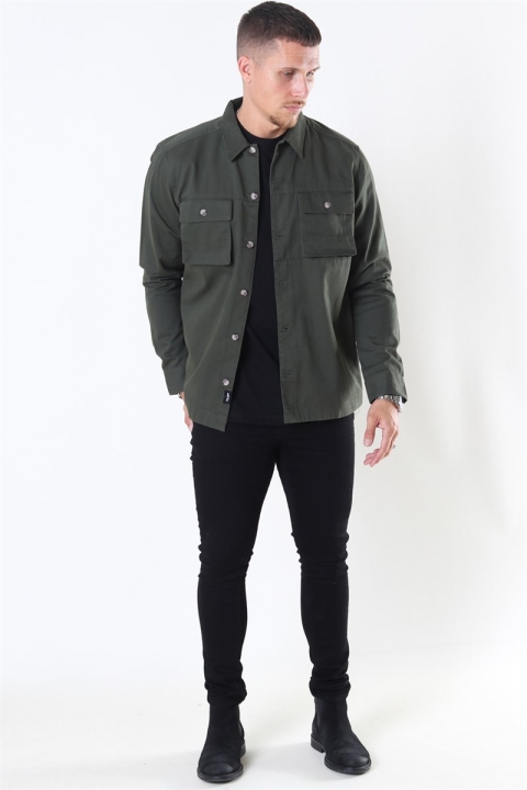 Only and sons Ilvio Heavy Twill Overshirt Deep Depths