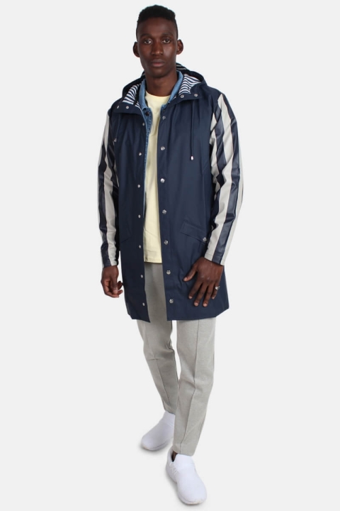 Rains LTD. Long RegnJacke Distorted Stripes