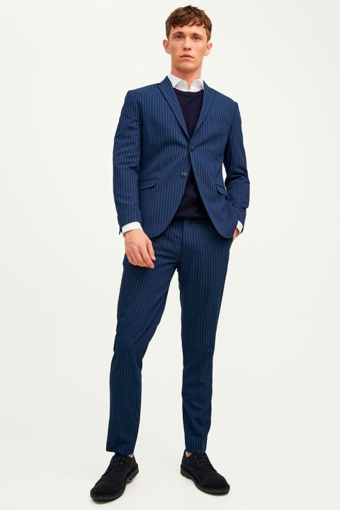 Jack & Jones FRANCO PIN STRIPE ANZUG Navy Blazer