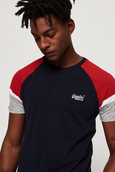 Superdry O L ENG'D Baseball SS T-Hemd Beach Navy