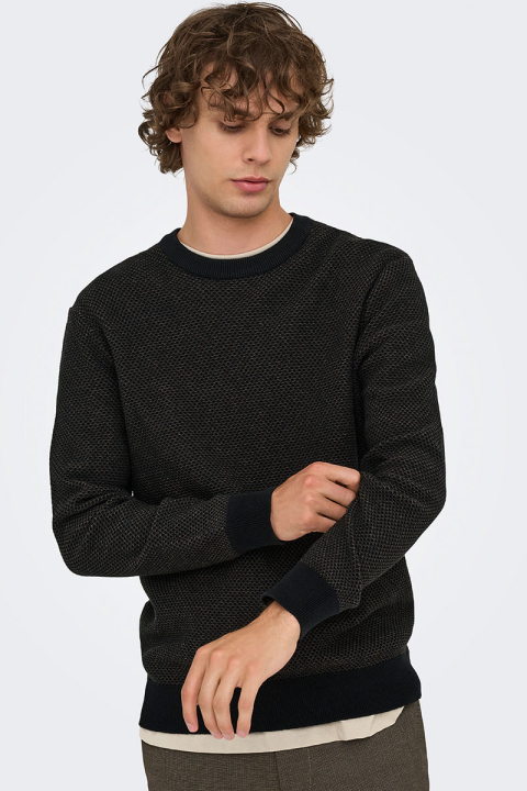 ONLY & SONS Morgan Regular Structure Crew Neck Black
