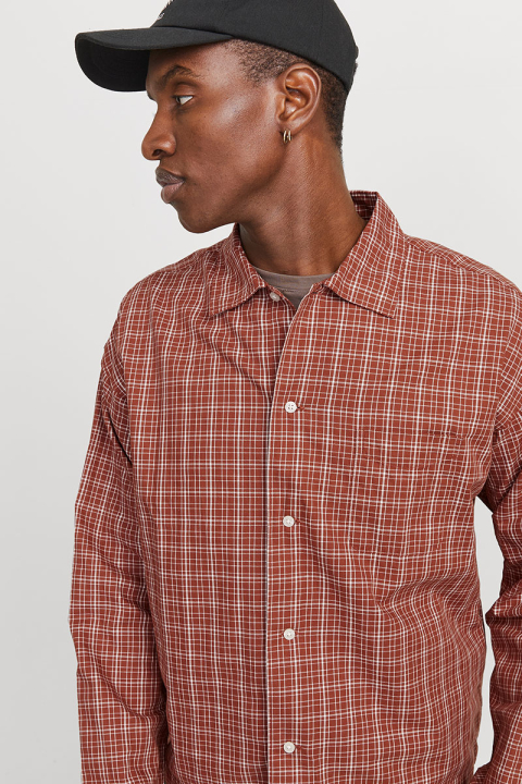 Jack & Jones Austin Loose Fit Check Hemd Arabian Spice