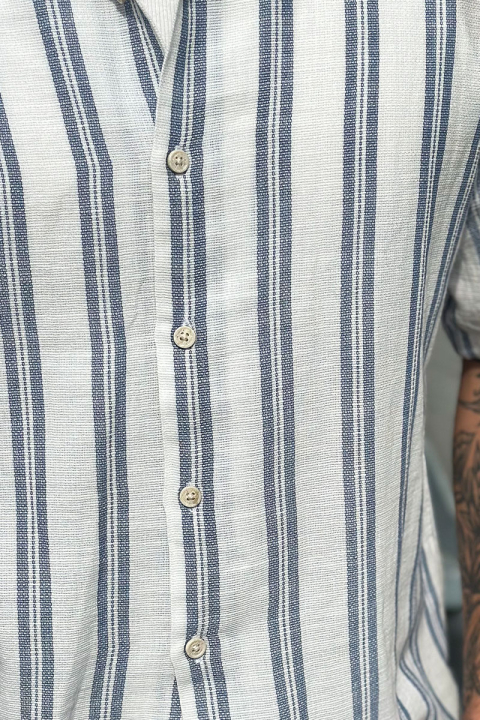 Jack & Jones Enzo Stripe Resort Hemd SS White