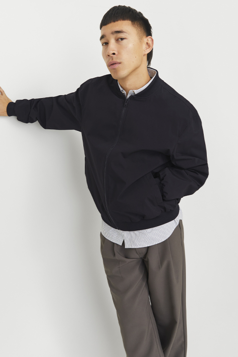 Jack & Jones Charge Oversize Bomber Jacket  Black