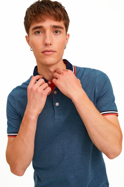 Jack & Jones PAULOS POLO SS Denim Blue