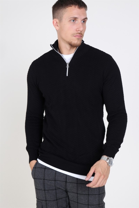 Kronstadt Carlo Half Zip Stricken Black