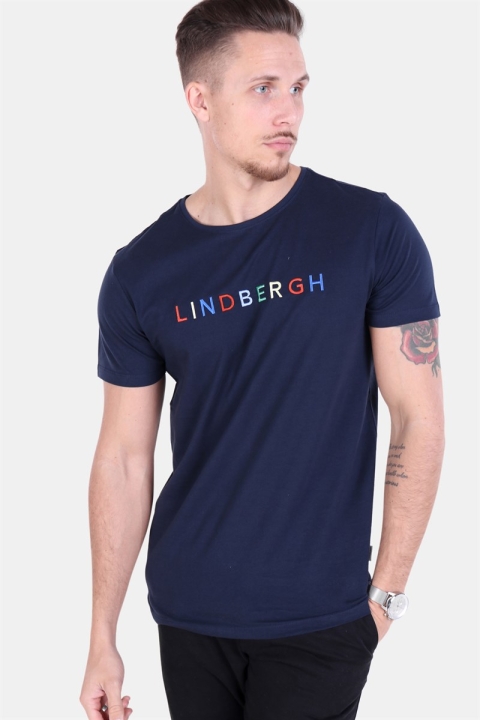 Lindbergh Logo T-Hemd Dark Blue