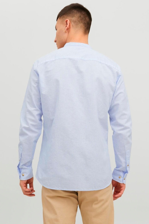 Jack & Jones SUMMER LINEN BAND Hemd L/S Cashmere Blue Stripe
