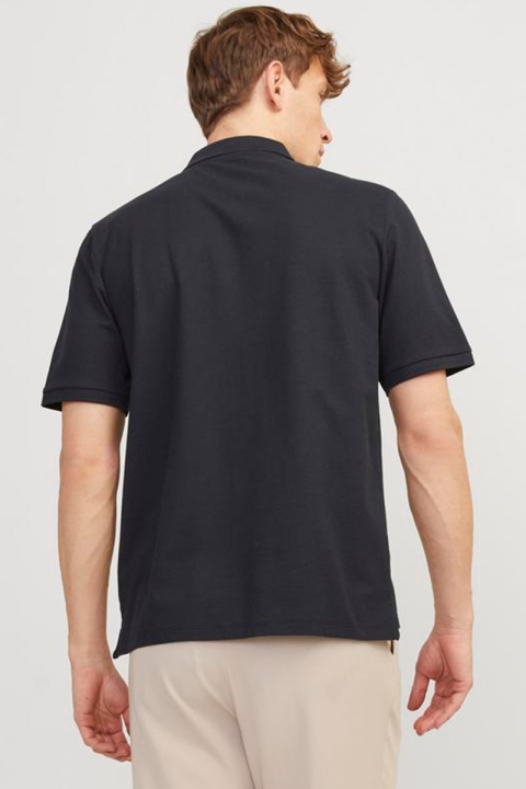 Jack & Jones Mac Zip SS Polo Dark Navy