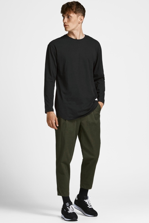 Jack & Jones JJENOA TEE O-NECK LS NOOS Black