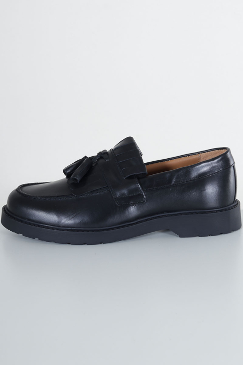 Selected Tim Leather Kiltie Loafer Black
