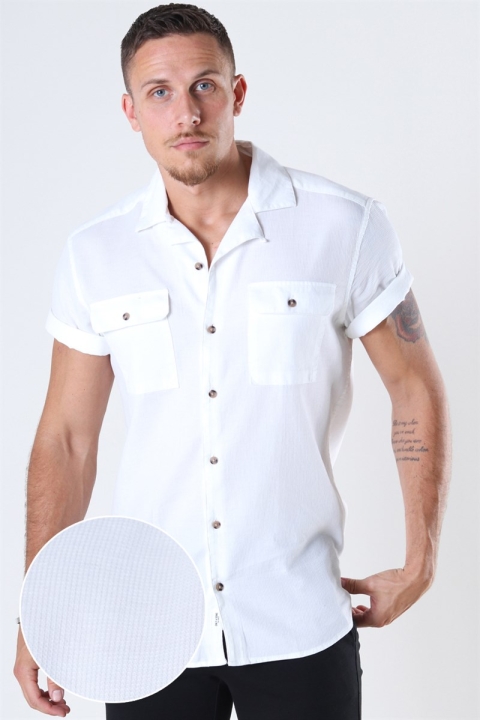 Only & Sons Andrew Waffle Hemd S/S White