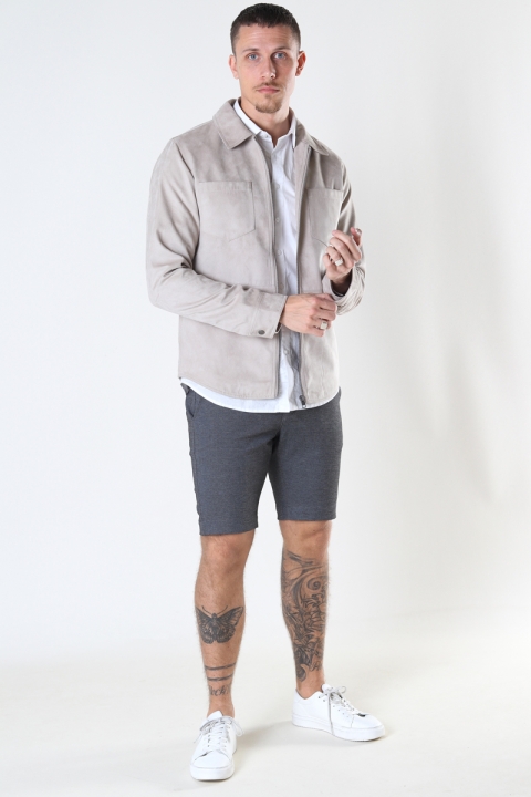 Gabba Jason Chino Jersey Shorts Light Grey Mel