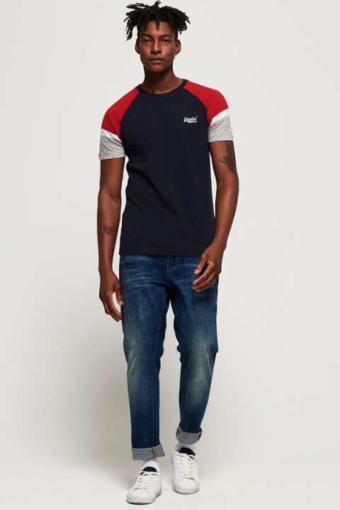 Superdry O L ENG'D Baseball SS T-Hemd Beach Navy