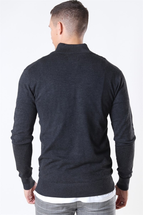 Jeff Argento Half Zip Stricken Charcoal