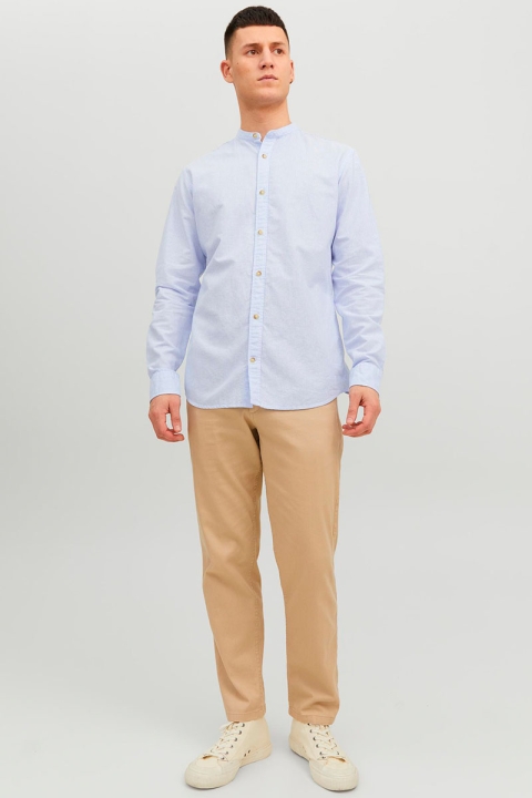 Jack & Jones SUMMER LINEN BAND Hemd L/S Cashmere Blue Stripe
