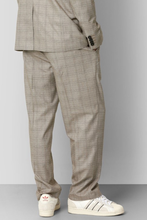 Clean Cut Copenhagen Barcelona XO Storm Linen Pants Brown Check